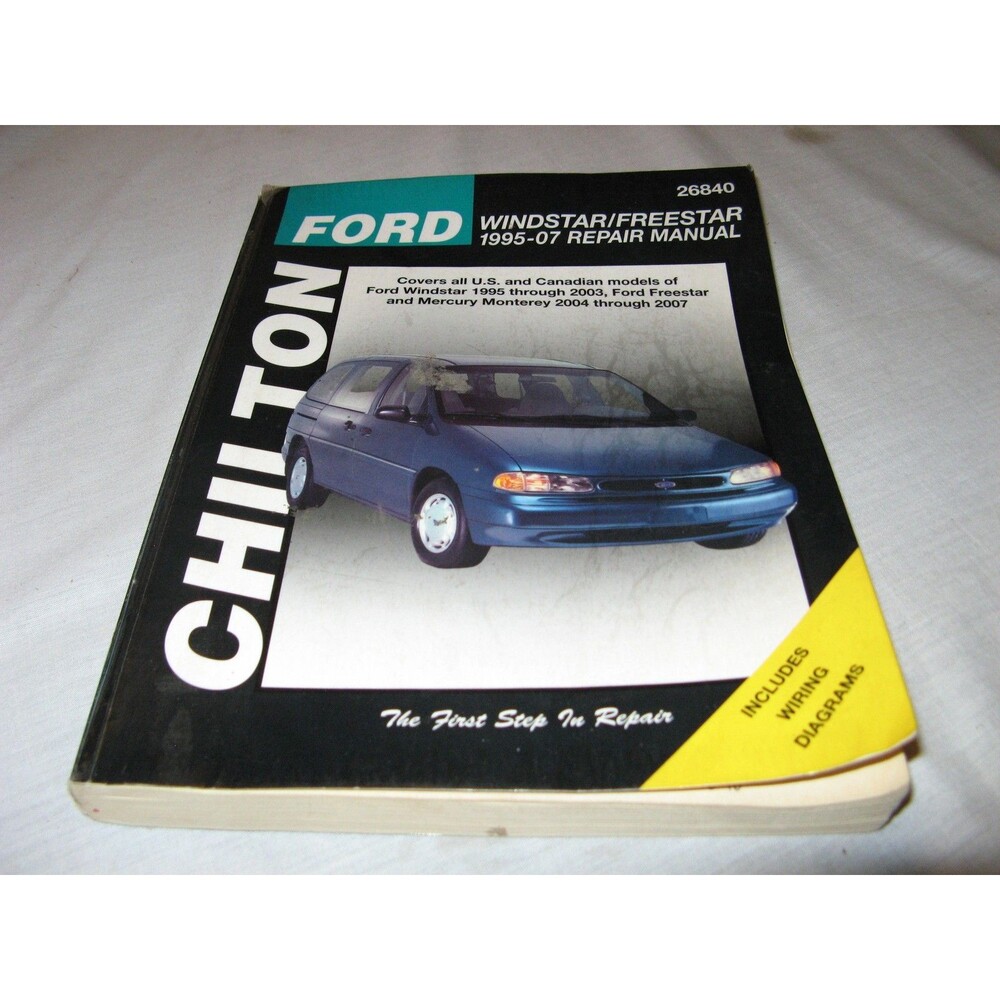 Chilton 26840 Repair Manual Ford Windstar Freestar 1995-2007 Book Guide